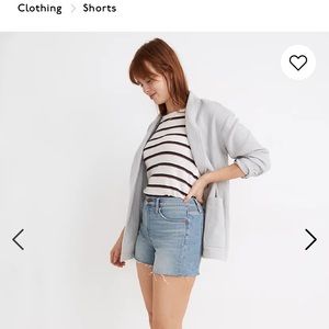 Madewell High Rise Denim Shorts Curvy